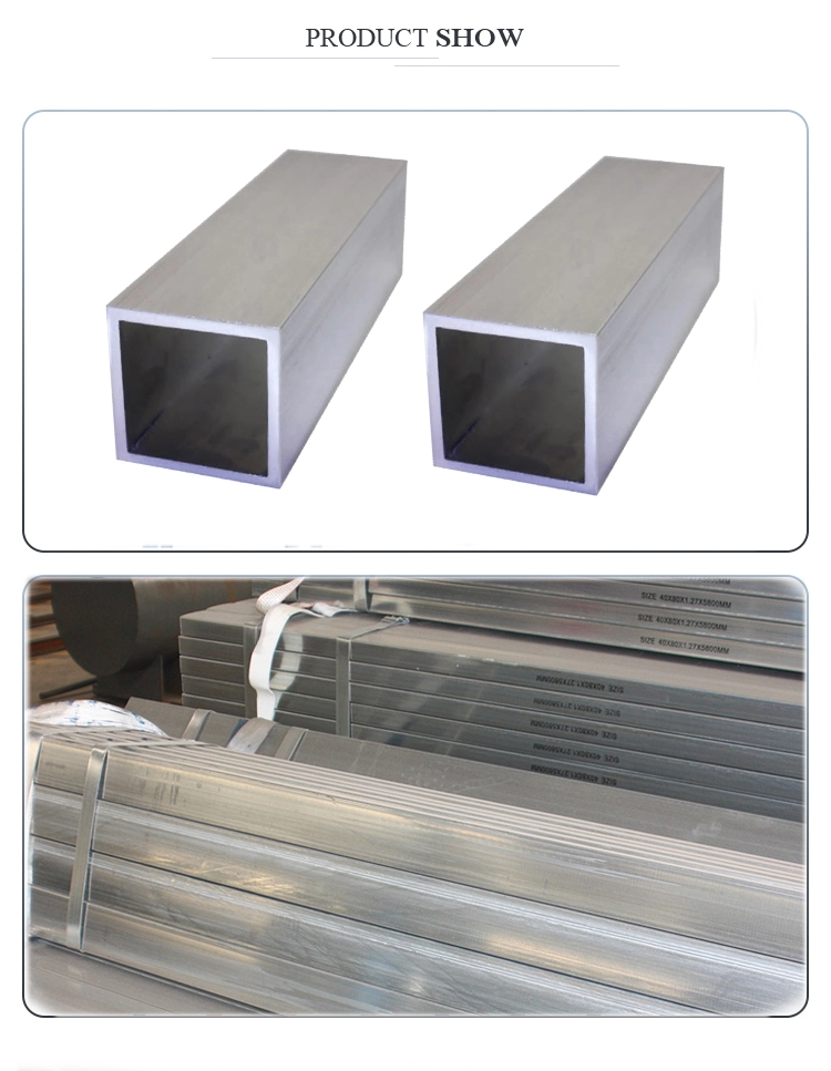 China manufacturer of hot dip galvanized rectangular steel pipe for Football Net Bracket